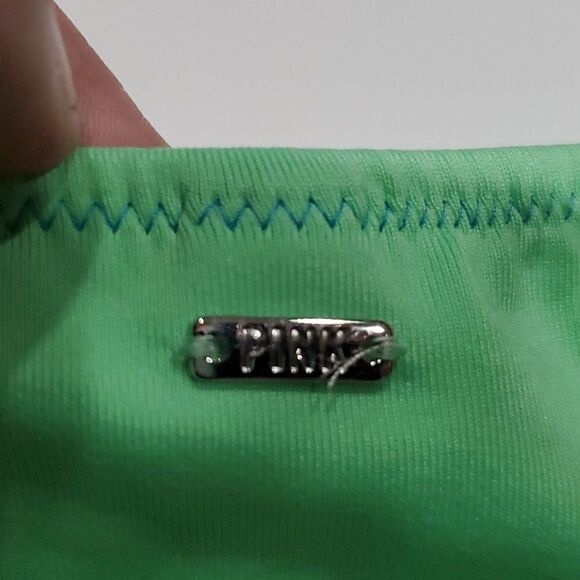 PINK Color Block Bikini in Blue & Green Size S - Picture 6 of 13